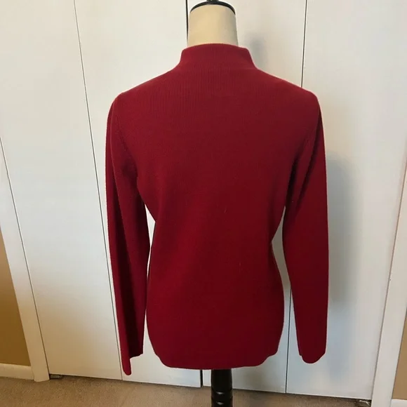 Red Leather Zip-Up Jacket - Picture 2 of 2